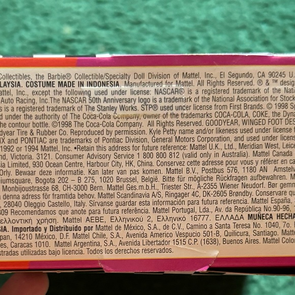 NIB.NWOT. Barbie Nascar 50th anniversary collectors ed. Cross listed in home. - Picture 4 of 5